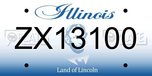 ZX13100 Illinois License Plate