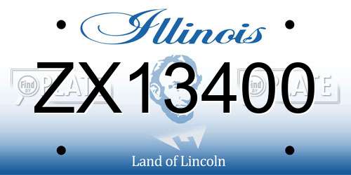 ZX13400 Illinois License Plate