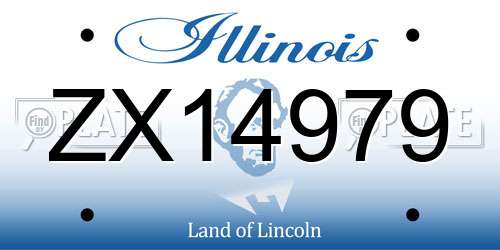 ZX14979 Illinois License Plate