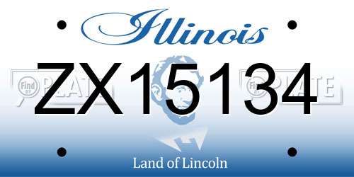 ZX15134 Illinois License Plate