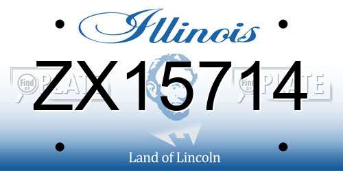 ZX15714 Illinois License Plate