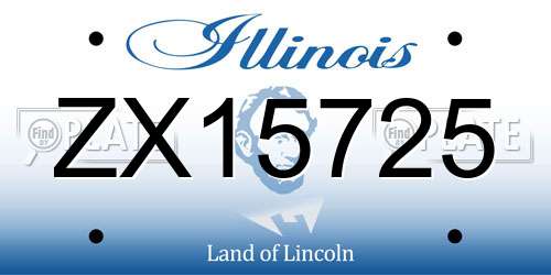 ZX15725 Illinois License Plate