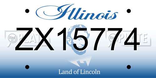 ZX15774 Illinois License Plate