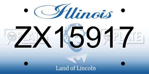 ZX15917 Illinois License Plate