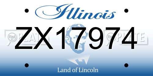 ZX17974 Illinois License Plate