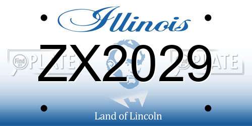 ZX2029 Illinois License Plate