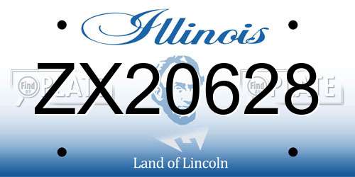 ZX20628 Illinois License Plate