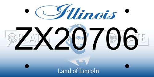 ZX20706 Illinois License Plate