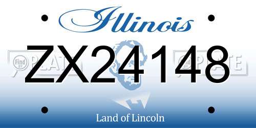 ZX24148 Illinois License Plate