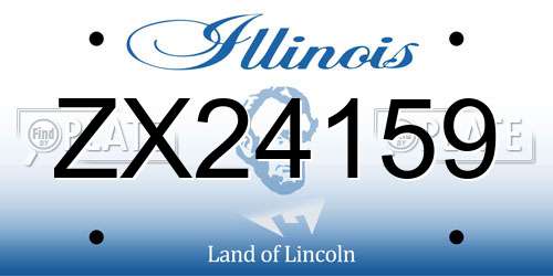 ZX24159 Illinois License Plate