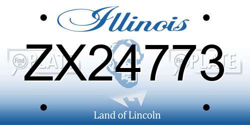 ZX24773 Illinois License Plate