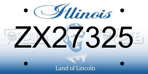 ZX27325 Illinois License Plate