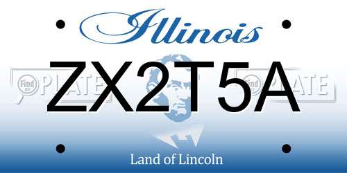 ZX2T5A Illinois License Plate