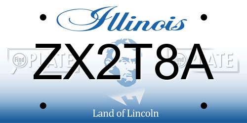 ZX2T8A Illinois License Plate