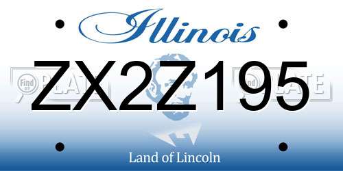 ZX2Z195 Illinois License Plate