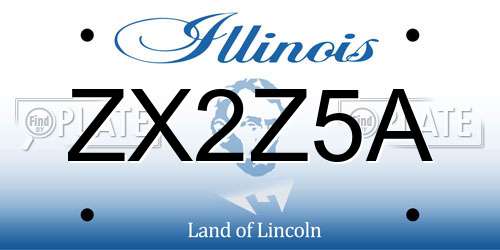 ZX2Z5A Illinois License Plate