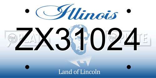 ZX31024 Illinois License Plate