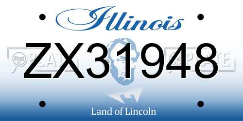 ZX31948 Illinois License Plate