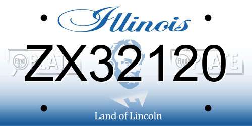 ZX32120 Illinois License Plate