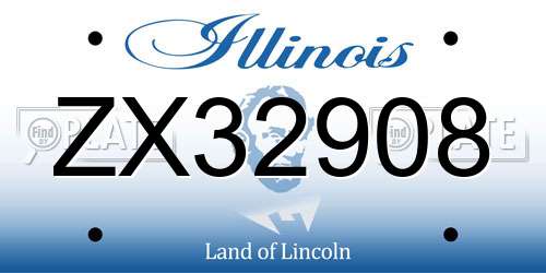 ZX32908 Illinois License Plate