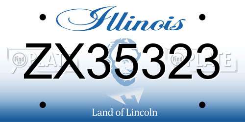 ZX35323 Illinois License Plate