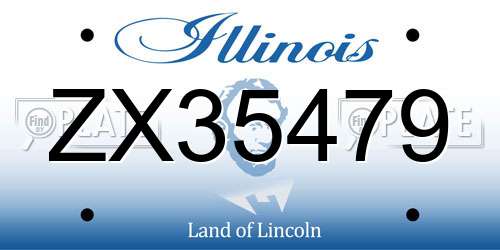 ZX35479 Illinois License Plate