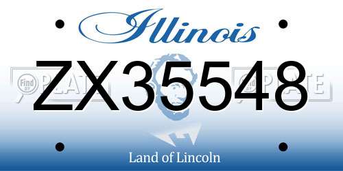 ZX35548 Illinois License Plate