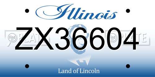 ZX36604 Illinois License Plate