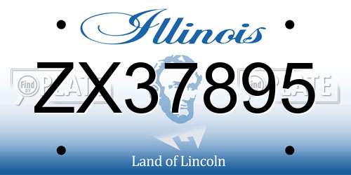 ZX37895 Illinois License Plate