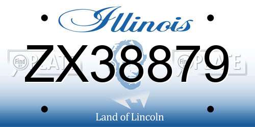 ZX38879 Illinois License Plate