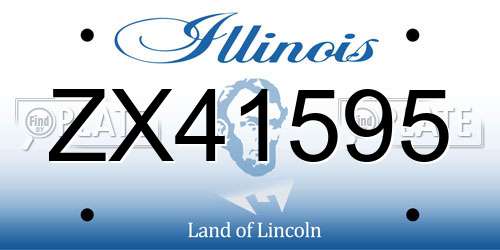 ZX41595 Illinois License Plate