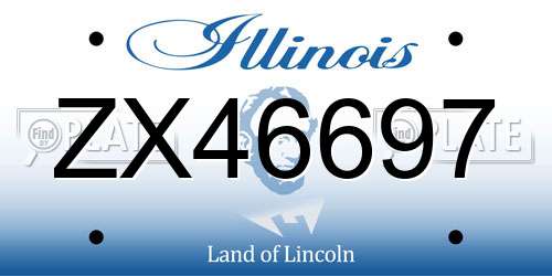 ZX46697 Illinois License Plate