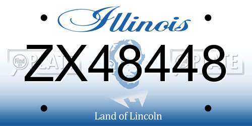 ZX48448 Illinois License Plate