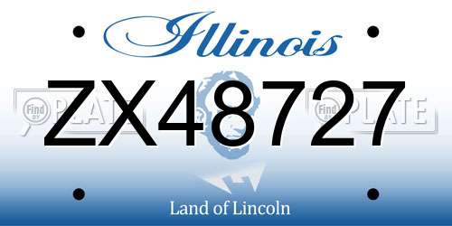 ZX48727 Illinois License Plate