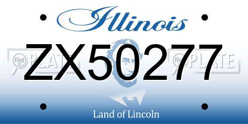 ZX50277 Illinois License Plate