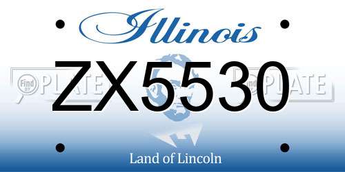 ZX5530 Illinois License Plate