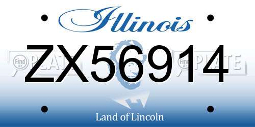 ZX56914 Illinois License Plate