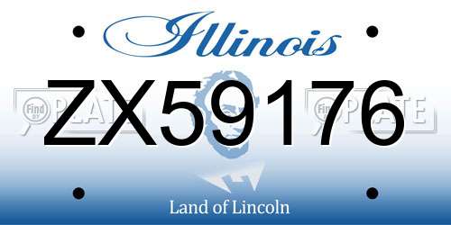 ZX59176 Illinois License Plate