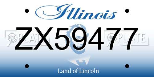 ZX59477 Illinois License Plate
