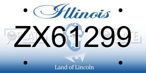ZX61299 Illinois License Plate
