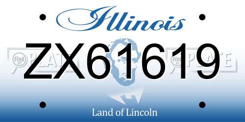 ZX61619 Illinois License Plate