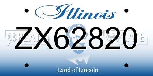 ZX62820 Illinois License Plate
