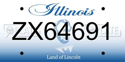ZX64691 Illinois License Plate
