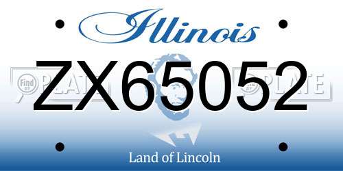 ZX65052 Illinois License Plate