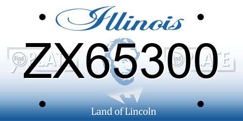 ZX65300 Illinois License Plate