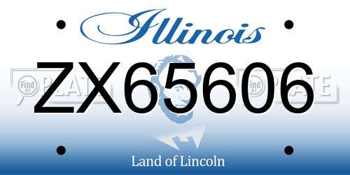ZX65606 Illinois License Plate