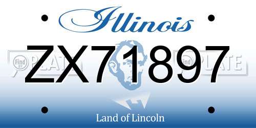 ZX71897 Illinois License Plate