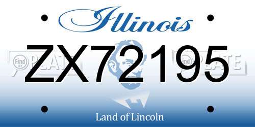 ZX72195 Illinois License Plate