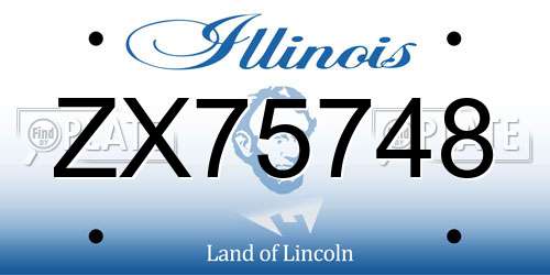 ZX75748 Illinois License Plate