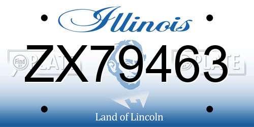 ZX79463 Illinois License Plate